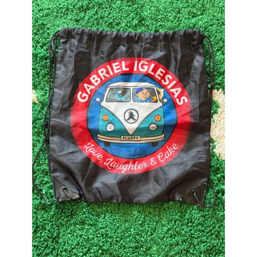 Gabriel Iglesias Fluffy Guy Drawstring BaG Love Laughter Cake Comedy‎ Tour Bag